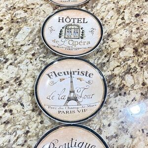 Parisian Themed appetizer plates